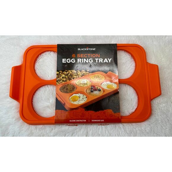 NEW Blackstone Lot 6 Egg Ring Silicone Tray & 350 Recipe Blackstone Cookbook - Picture 2 of 7